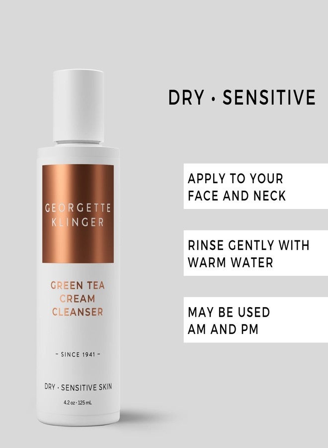 Georgette Klinger Green Tea Cream Cleanser - Hydrating Lightweight with Jasmine, Prickly Pear, Olive, Avocado Maintains Moisture, Nourishes and Soothes Dry Skin with Antioxidant Protection - 4.2 oz - Image 5
